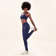 Load image into Gallery viewer, Image 02: Uv Line Fitness Bottom Legging Fit Aspen Navy Blue Upf50+