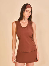 Load image into Gallery viewer, Gallery: Uv Line Fitness Top Regata Sport Color Fem Marrom Upf50+