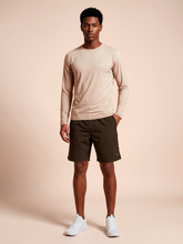 Load image into Gallery viewer, Model Front: Uv Line T-Shirt For Men T-Shirt New Fit Masc Sand Upf50+