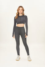Load image into Gallery viewer, Image 04: Uv Line Fitness Bottom Legging Fit Aspen Black Upf50+