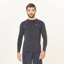 Load image into Gallery viewer, Model Front: Uv Line Rash Guard Longsleeve Uv X Pro Preto Upf50+