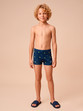 Load image into Gallery viewer, Model Front: Uv Line Boy's Swimwear Swim Trunks Kids Pirates Fun Upf50+