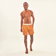 Load image into Gallery viewer, Model Front: Uv Line Short For Men / Bermuda Shorts Boxer Ocre Upf50+