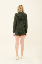 Load image into Gallery viewer, Model Back: Uv Line Fitness Cover Up Bag-Foldable Windbreaker Jacket Verde Militar