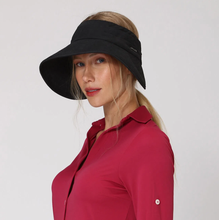 Load image into Gallery viewer, Model Front: Uv Line Visor Tokyo Fpu50+ Visor Black Uv
