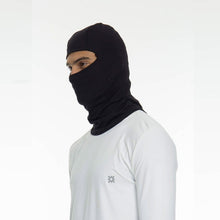 Load image into Gallery viewer, Model Front: Uv Line Flap Hat Skin Mask Balaclava Uni Black Upf50+
