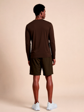 Load image into Gallery viewer, Model Back: Uv Line Rash Guard Longsleeve New Fit Textura Masc Brown Upf50+
