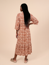 Load image into Gallery viewer, Model Back: Uv Line Shirtdress Long Shirtdress Tie Dye Pitanga Upf50+
