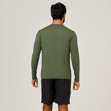 Load image into Gallery viewer, Model Back: Uv Line Rash Guard Longsleeve Uvpro Verde Militar Upf50+

