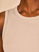 Load image into Gallery viewer, Image 03: Uv Line Fitness Top Regata Fem Ribbed Sand Upf50+
