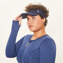 Load image into Gallery viewer, Image 03: Uv Line Visor Visor Athletic Dry Fem Navy Blue Upf50+
