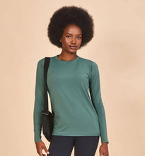 Load image into Gallery viewer, Gallery: Uv Line Rash Guard Longsleeve Fem New Fit Textura Verde Jade Upf50+
