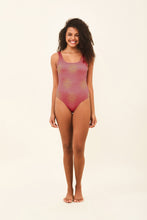 Load image into Gallery viewer, Model Front: Uv Line One-Piece Swimsuit Shine Malva
