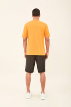 Load image into Gallery viewer, Model Back: Uv Line T-Shirt For Men T-Shirt Uvpro Masc Orange Upf50+

