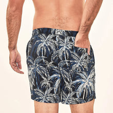 Load image into Gallery viewer, Model Back: Uv Line Swim Shorts Short Acqua Coqueiros Marinho Upf50+
