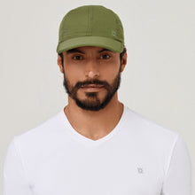 Load image into Gallery viewer, Model Front: Uv Line Caps Cap Uv Pro Masc Green Militar Upf50+
