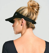 Load image into Gallery viewer, Model Back: Uv Line Visor Visor Athletic Dry Fem Black Upf50+
