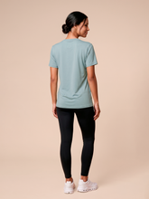 Load image into Gallery viewer, Model Back: Uv Line Beach Top T-Shirt Uvpro Fem Green Water Upf50+
