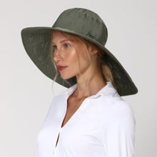 Load image into Gallery viewer, Image 02: Uv Line Floppy Hat Hat Beverly Hills I18 Fem Green Militar Upf50+
