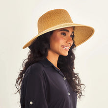 Load image into Gallery viewer, Image 04: Uv Line Floppy Hat Hat Santorini Imp Fem Wheat Upf50+
