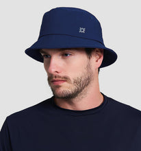 Load image into Gallery viewer, Model Front: Uv Line Bucket Hat Hat Toronto Colors Masc Navy Blue Upf50+
