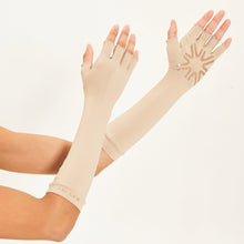 Load image into Gallery viewer, Image 04: Uv Line Glove Long Gloves Uni Chocolate Upf50+
