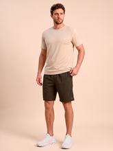 Load image into Gallery viewer, Model Front: Uv Line Short For Men / Bermuda Shorts New Fit Masc Brown Upf50+
