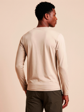 Load image into Gallery viewer, Model Back: Uv Line T-Shirt For Men Longsleeve New Fit Masc Sand Upf50+
