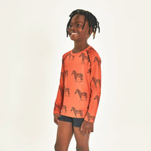 Load image into Gallery viewer, Image 02: Uv Line Rash Guard Longsleeve Acqua Zebra Inf Upf50+
