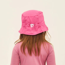 Load image into Gallery viewer, Model Back: Uv Line Bucket Hat Hat Napoli Basic Kids Nac Inf Pink Upf50+
