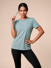 Load image into Gallery viewer, Gallery: Uv Line Beach Top T-Shirt Uvpro Fem Green Water Upf50+

