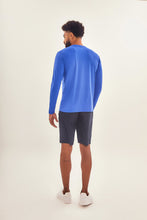 Load image into Gallery viewer, Model Back: Uv Line Rash Guard Longsleeve Uvpro Brasil Masc Cobalto Upf50+
