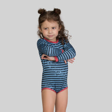 Load image into Gallery viewer, Image 08: Uv Line Baby Swimwear Macaquinho Baby Listras Upf50+
