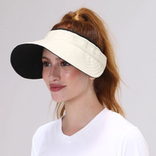 Load image into Gallery viewer, Image 02: Uv Line Visor Visor Bali Fem Sand Black Upf50+
