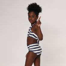 Load image into Gallery viewer, Model Back: Uv Line Girl's Two-Piece Bikini Set Listras Upf50+
