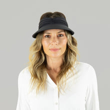 Load image into Gallery viewer, Model Front: Uv Line Visor Visor Granada Eva Fem Matte Black Upf50+
