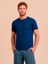 Load image into Gallery viewer, Model Front: Uv Line T-Shirt For Men T-Shirt Uvpro Masc Cobalt Upf50+
