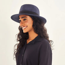 Load image into Gallery viewer, Image 02: Uv Line Panama Hat Hat Shanghai Imp Uni Navy Blue Upf50+
