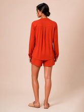Load image into Gallery viewer, Model Back: Uv Line Shirtdress Shirt Bella Pitanga Upf50+
