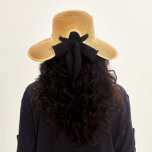 Load image into Gallery viewer, Model Back: Uv Line Floppy Hat Hat Santorini Imp Fem Wheat Upf50+
