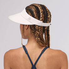 Load image into Gallery viewer, Model Back: Uv Line Visor Visor Leblon Sand Upf50+
