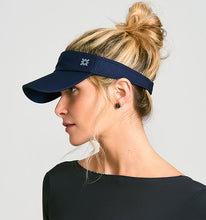 Load image into Gallery viewer, Image 07: Uv Line Visor Visor Athletic Dry Fem Navy Blue Upf50+

