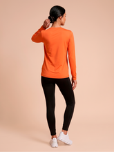Load image into Gallery viewer, Model Back: Uv Line Rash Guard Longsleeve Uvpro Fem Pitanga Upf50+
