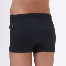 Load image into Gallery viewer, Model Back: Uv Line Boy's Swimwear Trunks Kids F Inf Black Upf50+

