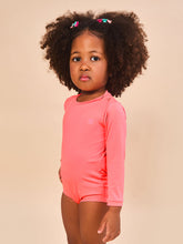 Load image into Gallery viewer, Image 03: Uv Line Baby Swimwear Baby Longsleeve Swimsuit Coral Upf50+
