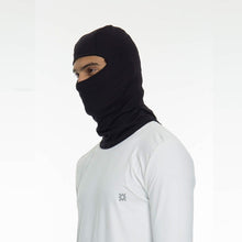 Load image into Gallery viewer, Model Front: Uv Line Flap Hat Black Balaclava Upf50+
