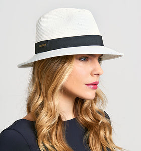 Image 02: Uv Line Panama Hat Chapeu Shanghai Imp Uni Branco/Preto