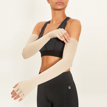 Load image into Gallery viewer, Image 04: Uv Line Glove Extra Long Glove Chocolate Upf50+
