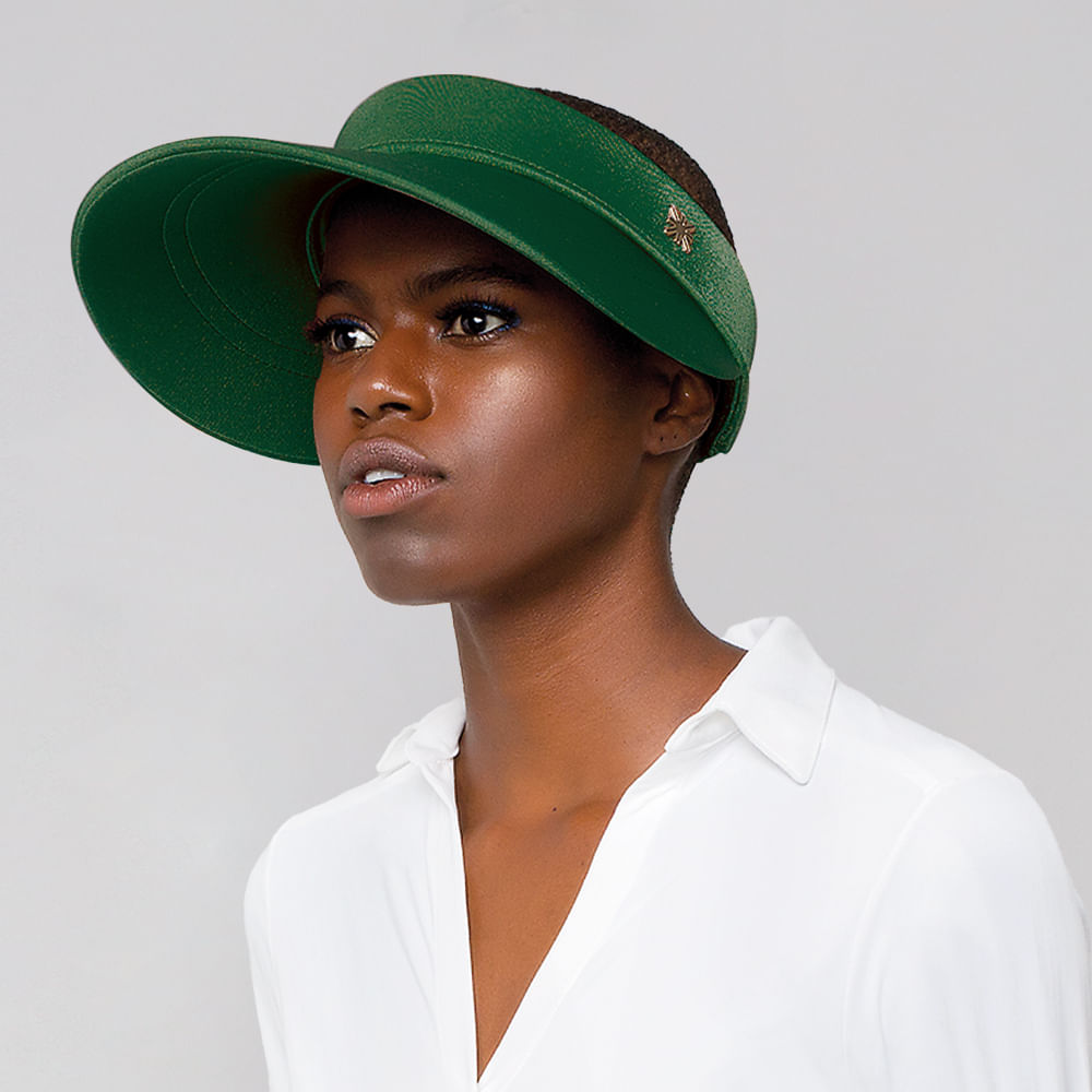 Model Front: Uv Line Visor Grecia Verde Folha Upf50+