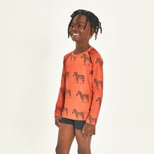 Load image into Gallery viewer, Image 02: Uv Line Rash Guard Longsleeve Acqua Zebra Inf Upf50+
